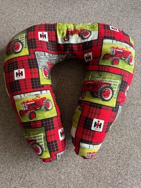 IH Tractor Hand Made Red Neck & Shoulder Pillow